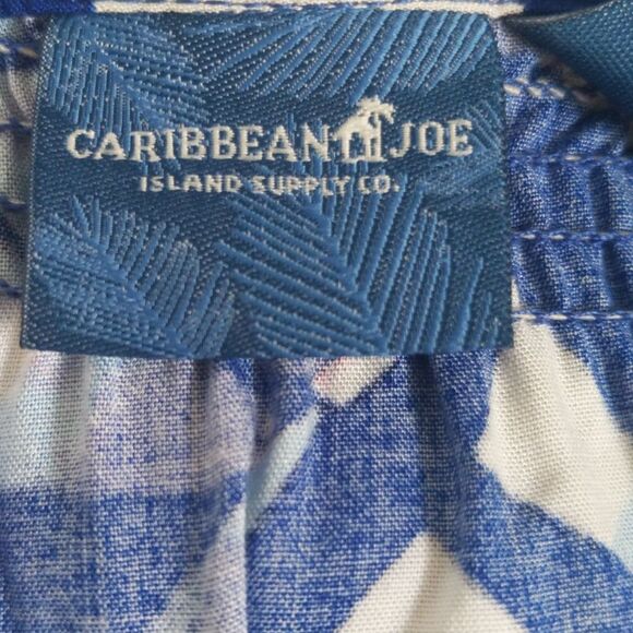 Caribbean Joe NWT sleeveless rayon red white blue (Mediterranean) L - Picture 4 of 10